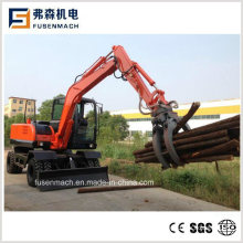 8000kg Wheeled Excavator Nt80W with Hammer